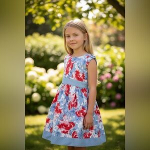 Pumpkin Patch Floral Dot Dress